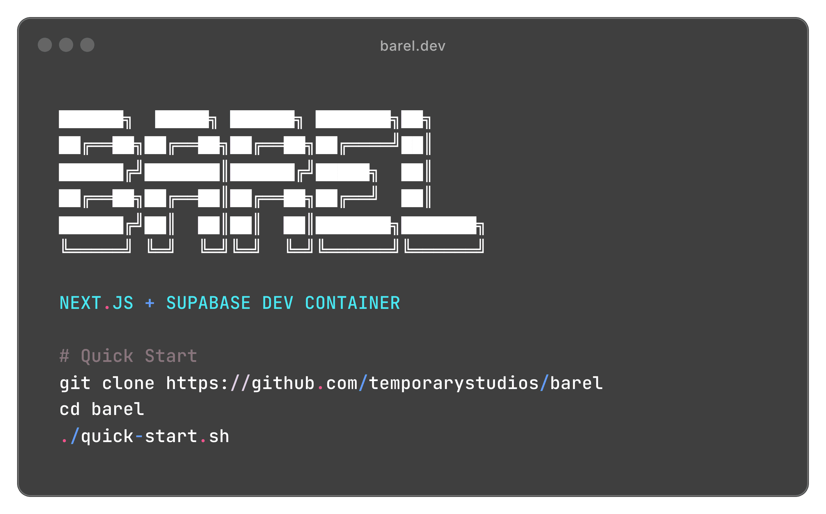Barel - Next.js + Supabase Dev Container